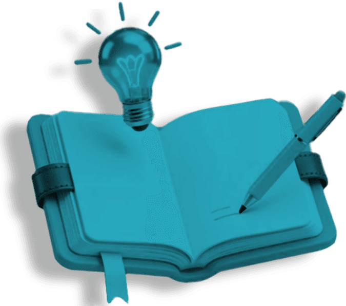 Libro con bombilla — símbolo de estrategia